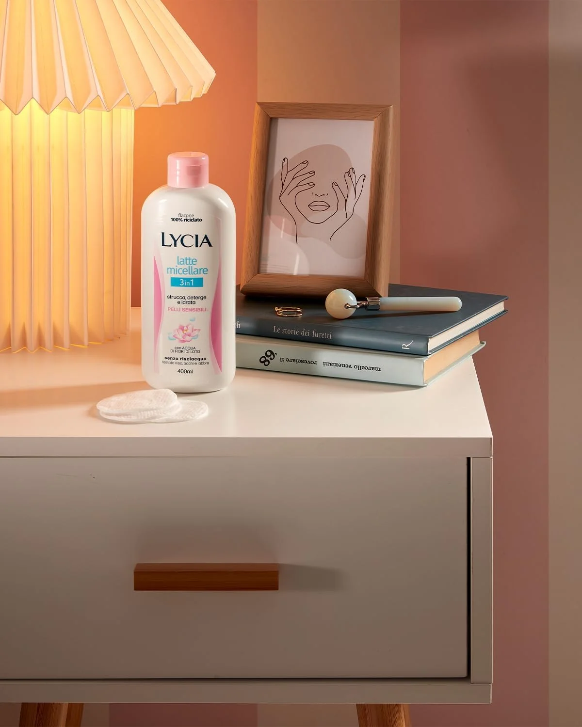 شیر پاک‌کن میسلار صورت لایسیا 3 در 1 پوست حساس حاوی هیالورونیک اسید، افراسی و روغن آرگان، پاک کننده آرایش، تمیز کننده و مرطوب کننده صورت، چشم ها و لب ها، 400 میلی لیتر