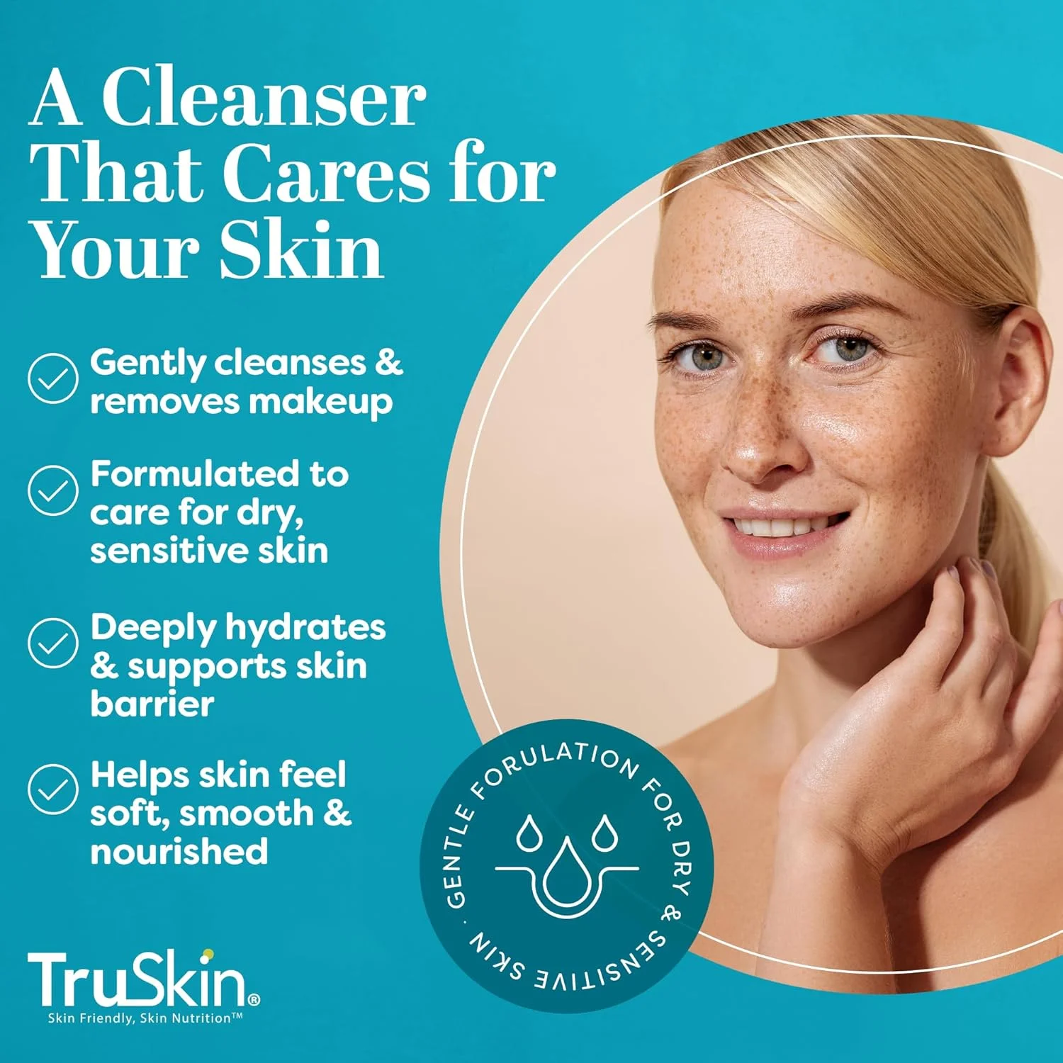 شیر پاک کننده تسکین دهنده پوست صورت TruSkin - پاک کننده ملایم صورت برای پوست حساس با شیر برنج و جو دوسر گیاهی به همراه اسید هیالورونیک - به آرامی آرایش را بدون از بین بردن چربی طبیعی پوست پاک می کند، 125 میلی لیتر شیر پاک کننده تسکین دهنده پوست صورت TruSkin - پاک کننده ملایم صورت برای پوست حساس با شیر برنج و جو دوسر گیاهی به همراه اسید هیالورونیک - به آرامی آرایش را بدون از بین بردن چربی طبیعی پوست پاک می کند، 125 میلی لیتر