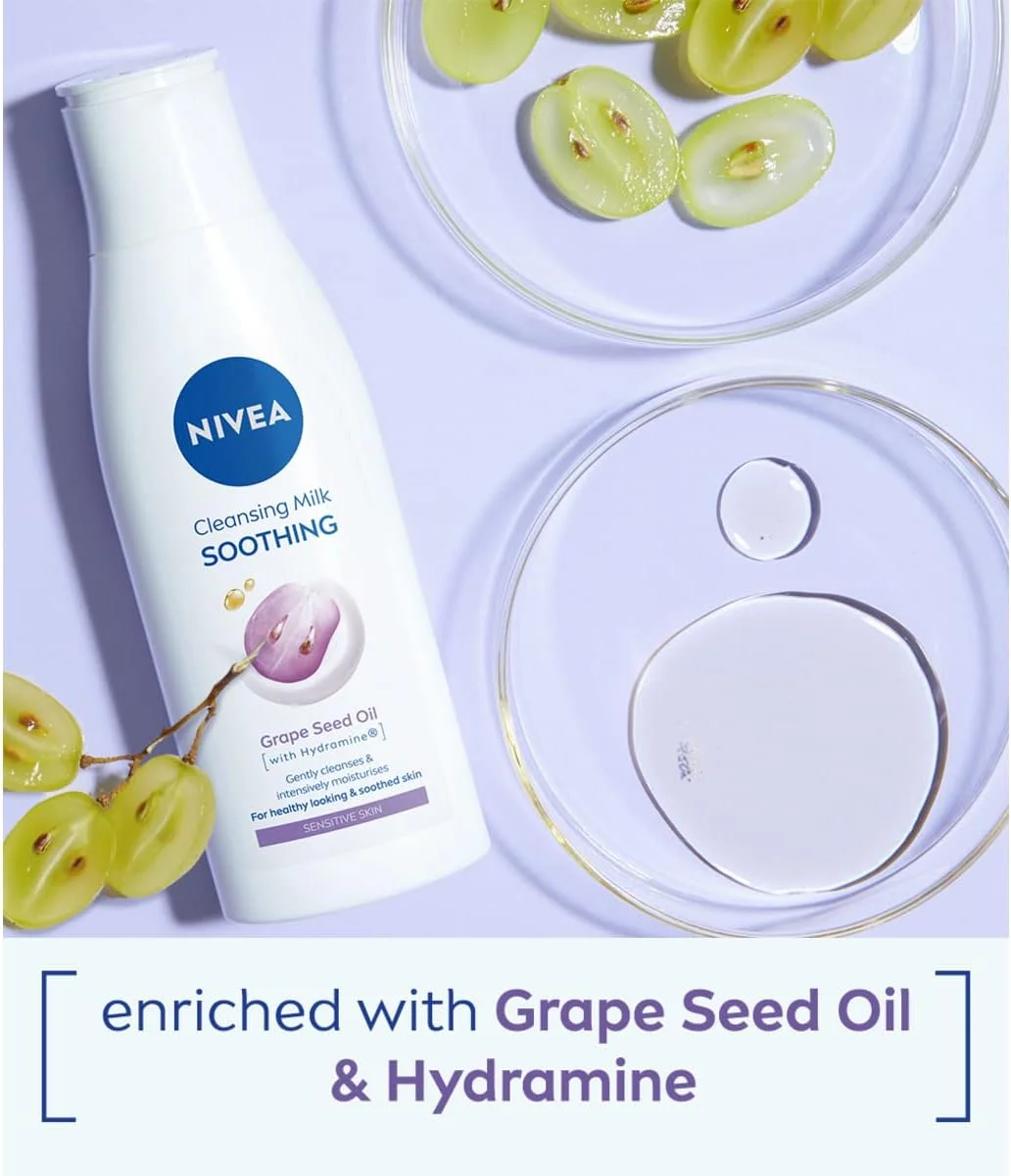 شیر پاک کننده صورت نیوآ مخصوص پوست حساس، 200 میلی لیتر، بسته 3 عددی