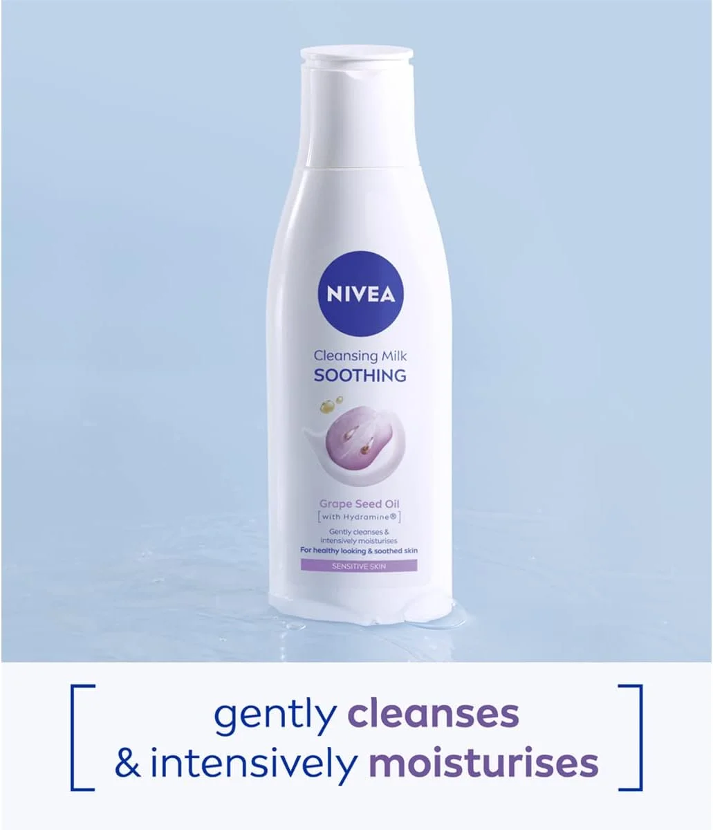 شیر پاک کننده صورت نیوآ مخصوص پوست حساس، 200 میلی لیتر، بسته 3 عددی