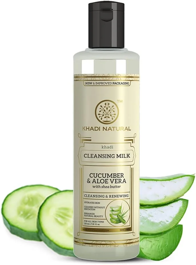 شیر پاک‌کن خیار و آلوئه ورا طبیعی KHADI (جدید)