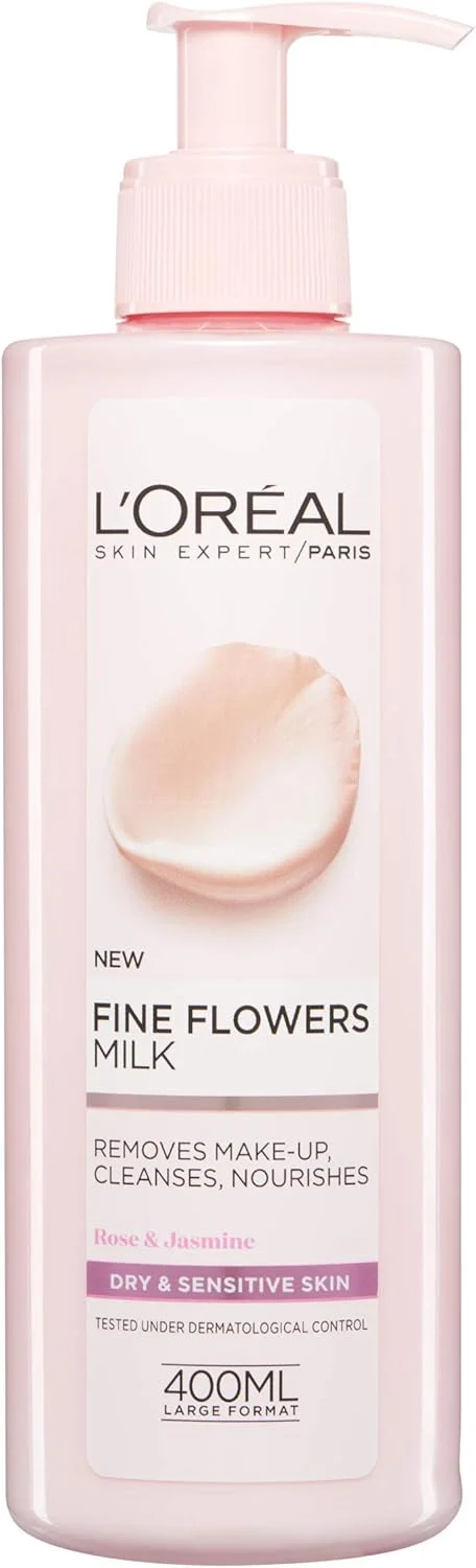 لوسیون شیر پاک کننده آرایش صورت لورال پاریس مناسب پوست خشک و حساس 400 میلی لیتر