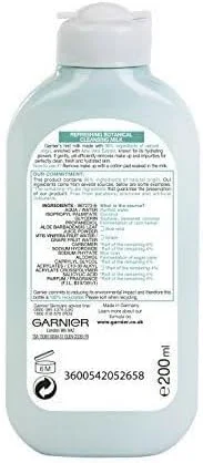 شیر پاک کننده صورت گارنیه حاوی عصاره آلوئه ورا 200 میلی لیتر