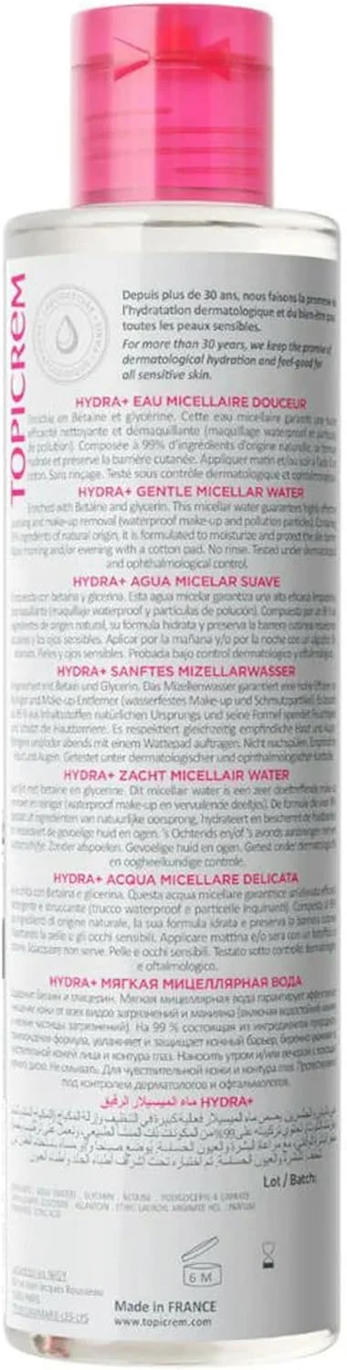 محلول پاک کننده ملایم صورت و چشم Topicrem Essentials، 200 میلی لیتر