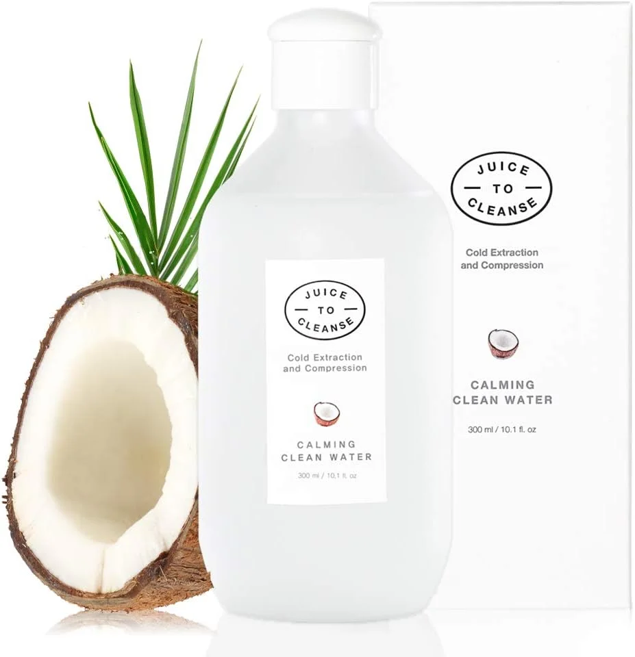 محلول پاک کننده ملایم JUICE TO CLEANSE، حجم 300 میلی لیتر - پاک کننده آرایش بدون نیاز به شستشو، فرمولاسیون سبز EWG، ضد حساسیت، پاک کننده ملایم، از بین برنده سبوم و آلودگی ها، وگان، فاقد پارابن