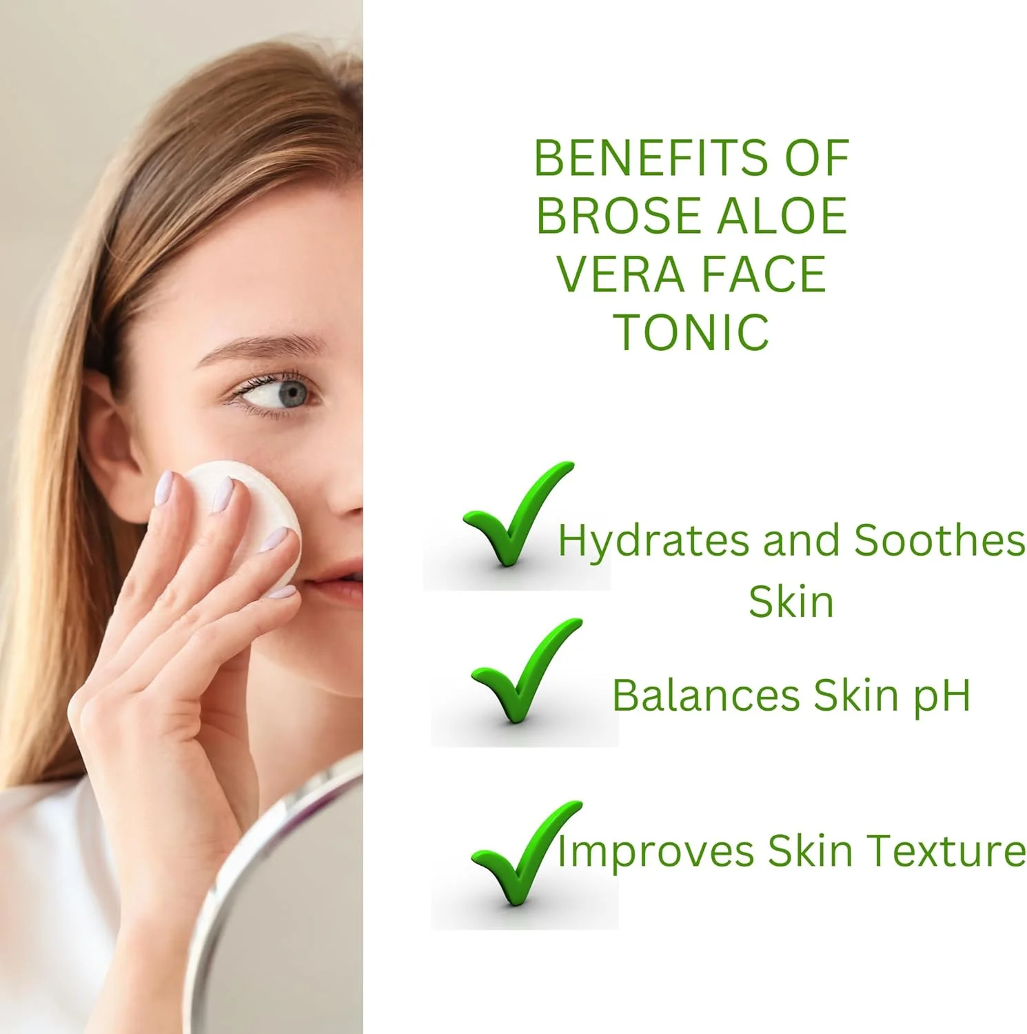 میسلار واتر و تونر صورت آلوئه ورا BBROSE – فرمول آبرسان و تسکین دهنده با آلوئه برای پاکسازی و پاک کردن آرایش – تونیک مات کننده برای کنترل درخشش، 500 میلی لیتر