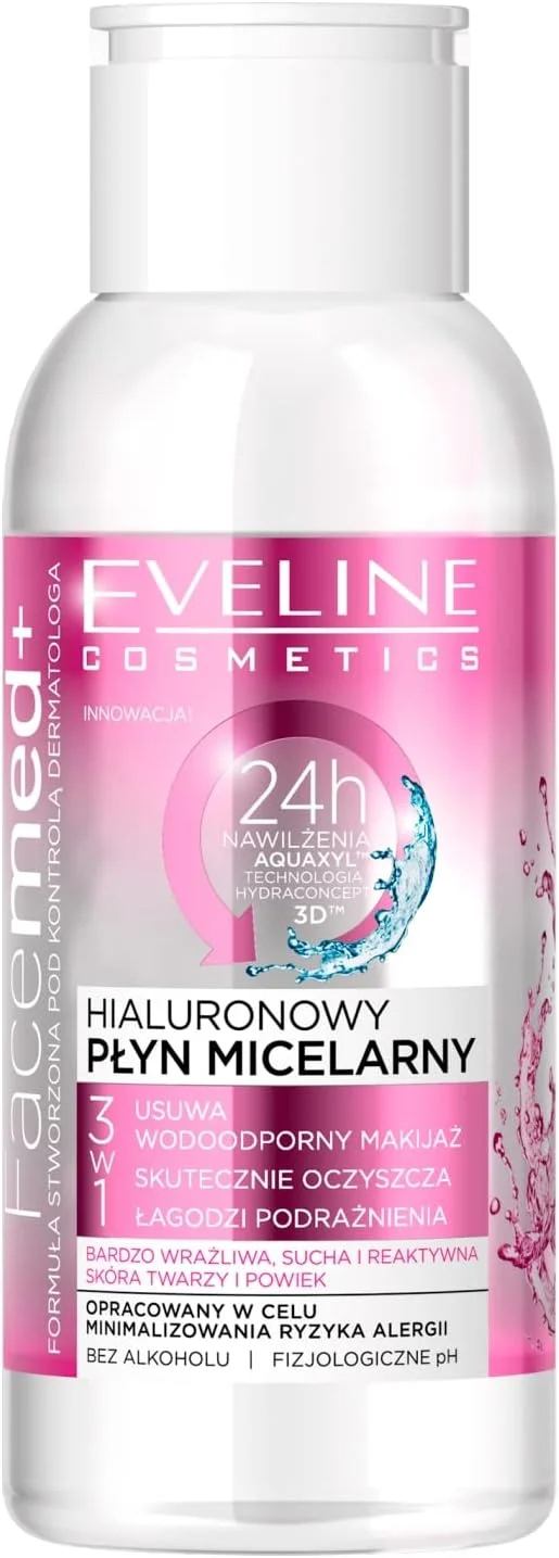 محلول میسلار سه در یک Eveline Cosmetics Facemed حجم 100 میلی لیتر