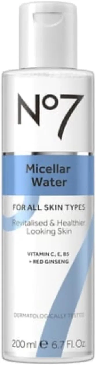 میسلار واتر شماره 7، 200 میلی لیتر، مناسب برای انواع پوست، حاوی ویتامین های C، E، B5 و جینسینگ قرمز