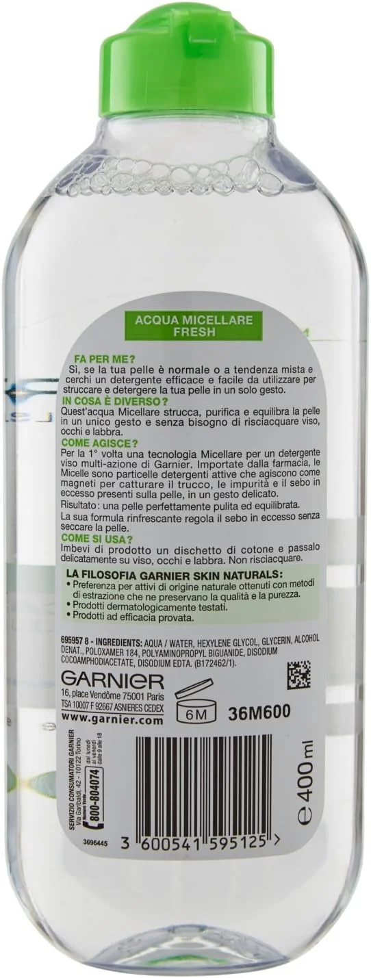 میسلار واتر پاک کننده روزانه گارنیه، 400 میلی لیتر طراوت بخش