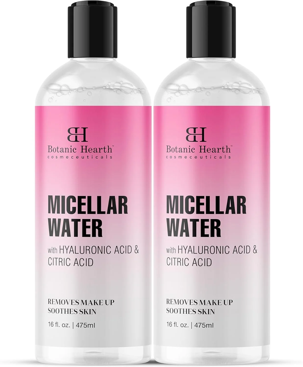 میسلار واتر بوتانیک هارت | پاک کننده ملایم، پاک کننده آرایش با فرمول دوفازی، بسته 2 عددی (473 میلی لیتر) | مناسب برای انواع پوست