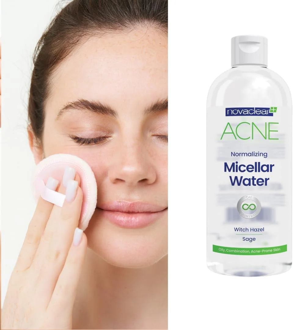 میسلار واتر ضد جوش - 400 میلی لیتر، میسلار واتر پاک کننده برای پوست های چرب، مختلط و مستعد جوش، پاک کننده آلودگی ها، گرد و غبار و ناخالصی ها، پاک کننده ملایم آرایش