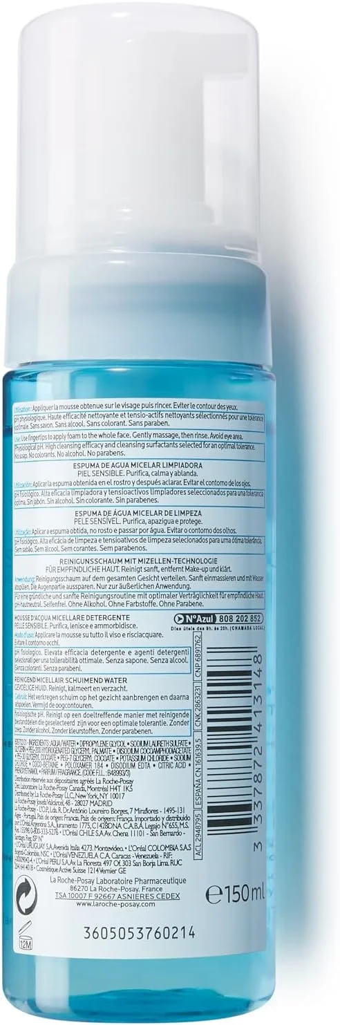 فوم پاک کننده ملایم پوست حساس لاروش پوزای 150 میلی لیتر