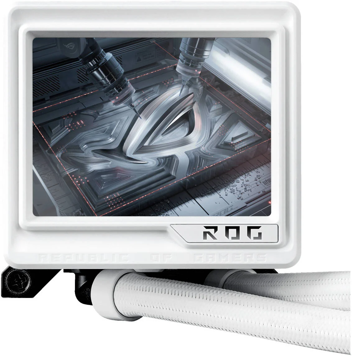 خنک کننده مایع پردازنده ASUS ROG Ryujin III 360 aRGB Extreme، رادیاتور 360 میلی‌متری، فن 120 میلی‌متری ROG با قابلیت اتصال زنجیره‌ای مغناطیسی، جریان هوای 89.73 CFM، سرعت 2800 دور در دقیقه، نمایشگر LCD 3.5 اینچی، سفید | 90RC0132-M0EAY0