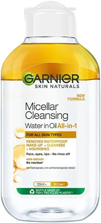 آب پاک کننده آرایش دوفاز میسلار گارنیه Skin Naturals، ۱۲۵ میلی لیتر