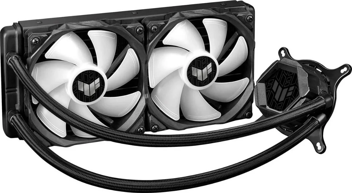 خنک کننده مایع پردازنده ایسوس مدل Tuf Gaming LC 240 ARGB، پشتیبانی از Aura Sync، فن PWM 120 میلی متری، لوله لاستیکی روکش دار، سرعت 2000 دور در دقیقه، جریان هوای 67 CFM، مشکی | 90RC00G1-M0UAY0