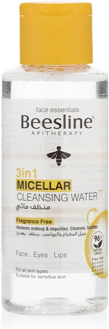 میسلار واتر 3 در 1 پاک کننده آرایش Beesline، بدون عطر، 100 میلی لیتر