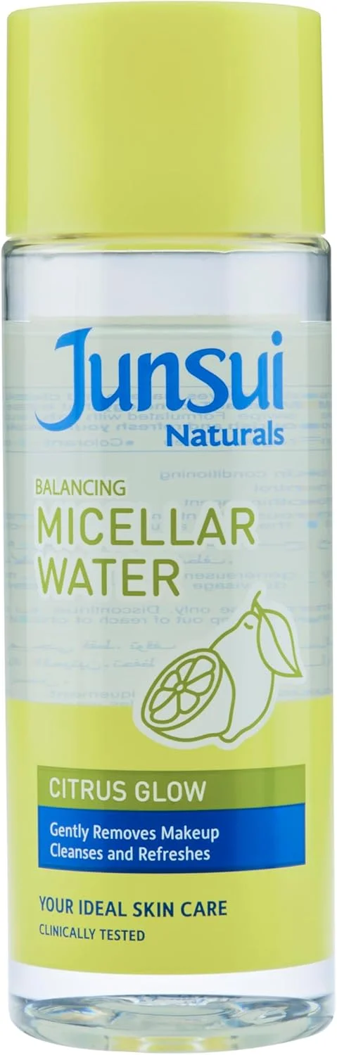 میسلار واتر متعادل کننده جونسویی - درخشش مرکبات | مناسب پوست چرب | فرمول ملایم برای پاک کردن آرایش بدون نیاز به آبکشی | فرموله شده با مواد طبیعی برای تغذیه و شادابی پوست | 140 میلی لیتر