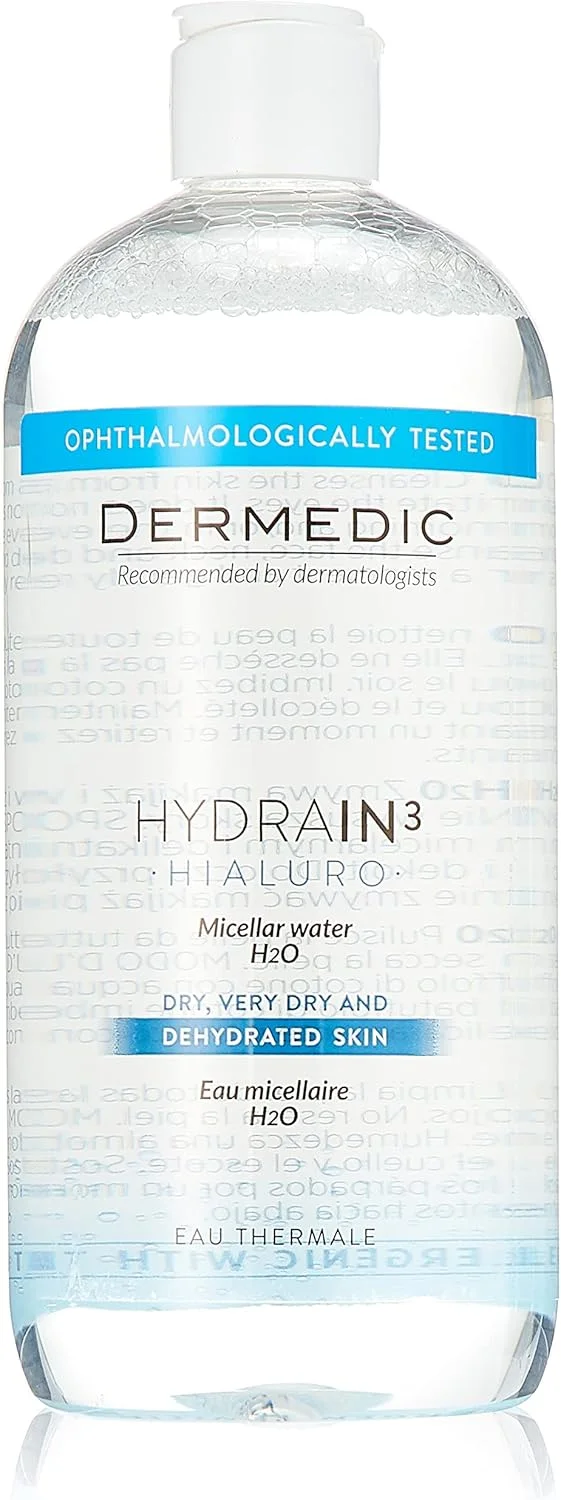 آب پاک کننده آرایش میسلار درمنا هیدراین 3 مدل H20 حجم 500 میلی لیتر