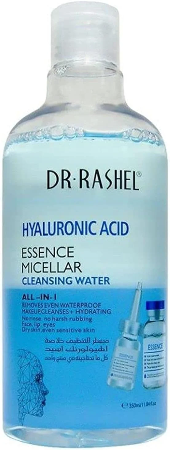 آب پاک کننده آرایش میسلار حاوی اسید هیالورونیک دکتر راشل 350 میلی لیتر