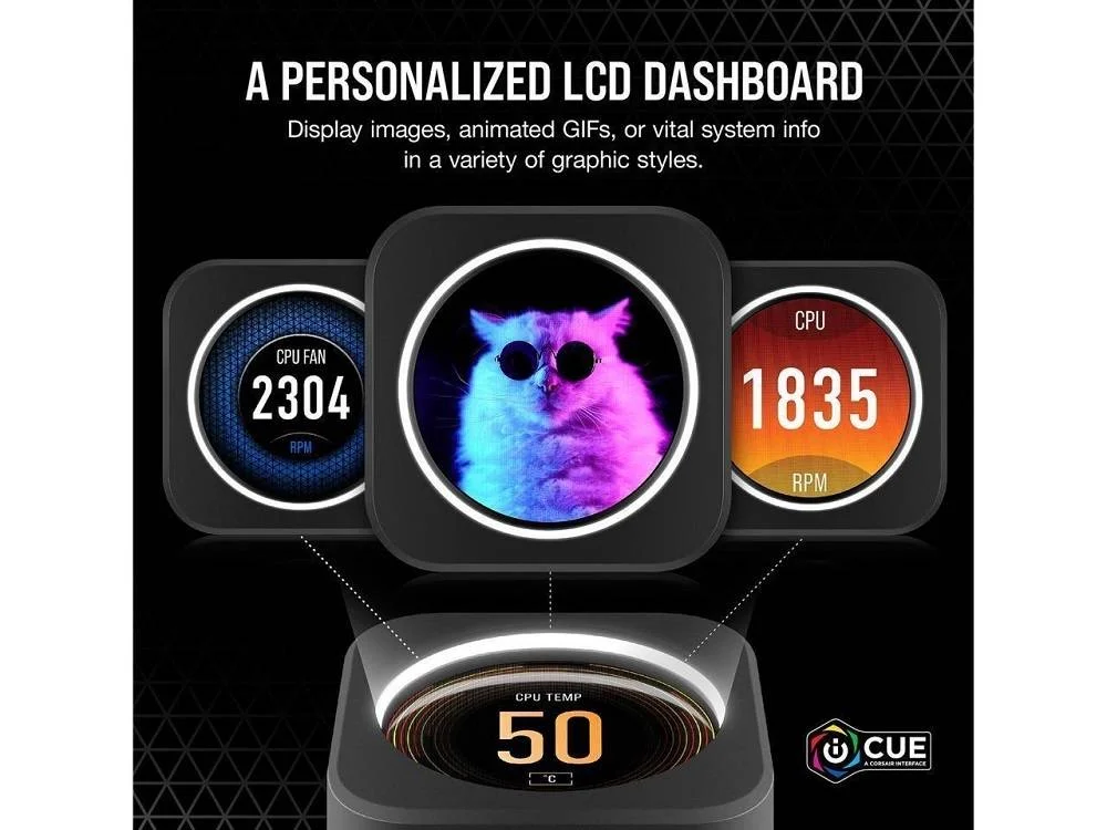 خنک کننده مایع پردازنده مرکزی Corsair iCUE H100i Elite با نمایشگر LCD، طول لوله 380 میلی متر، 2 فن 120 میلی متری، رادیاتور 240 میلی متری، سطح نویز 10-30.4 dBA، صفحه سرد مسی تقسیم جریان، مشکی | CW-9060061-WW خنک کننده مایع پردازنده مرکزی Corsair iCUE H100i Elite با نمایشگر LCD، طول لوله 380 میلی متر، 2 فن 120 میلی متری، رادیاتور 240 میلی متری، سطح نویز 10-30.4 dBA، صفحه سرد مسی تقسیم جریان، مشکی | CW-9060061-WW