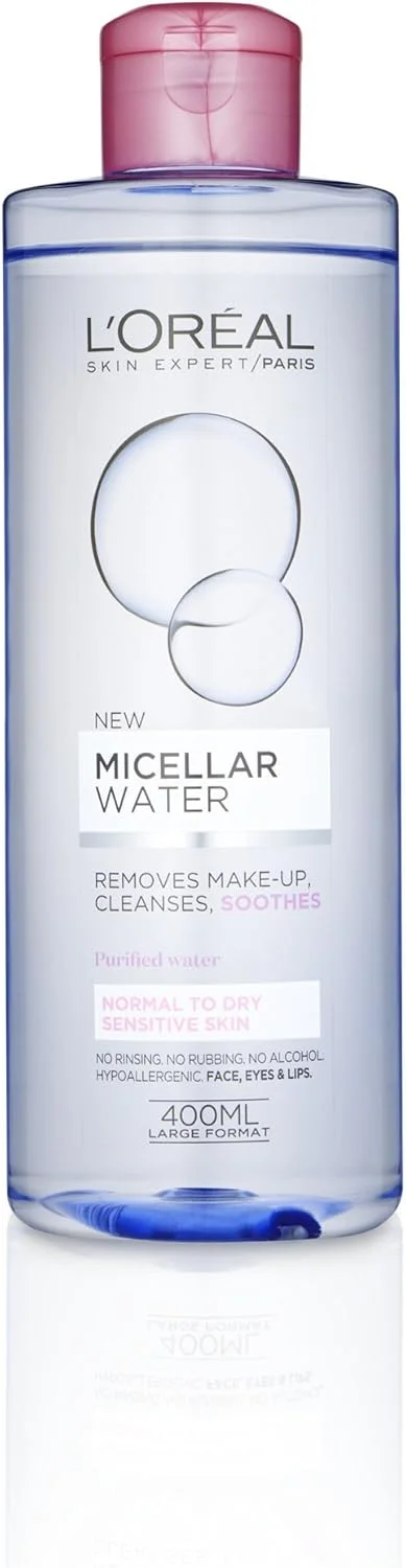 میسلار واتر پاک کننده آرایش صورت لورآل پاریس مناسب پوست نرمال تا خشک ۴۰۰ میلی لیتر