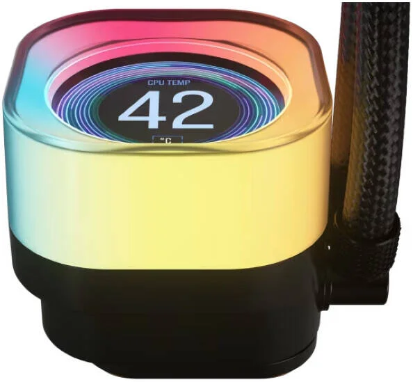 خنک کننده مایع پردازنده CORSAIR iCUE LINK TITAN 240 RX LCD AIO، صفحه نمایش LCD قابل تنظیم، سازگار با سوکت های Intel LGA 1851، 1700، AMD AM5، AM4، RGB آدرس پذیر، خنک کننده فوق العاده، مشکی | CW-9061022-WW