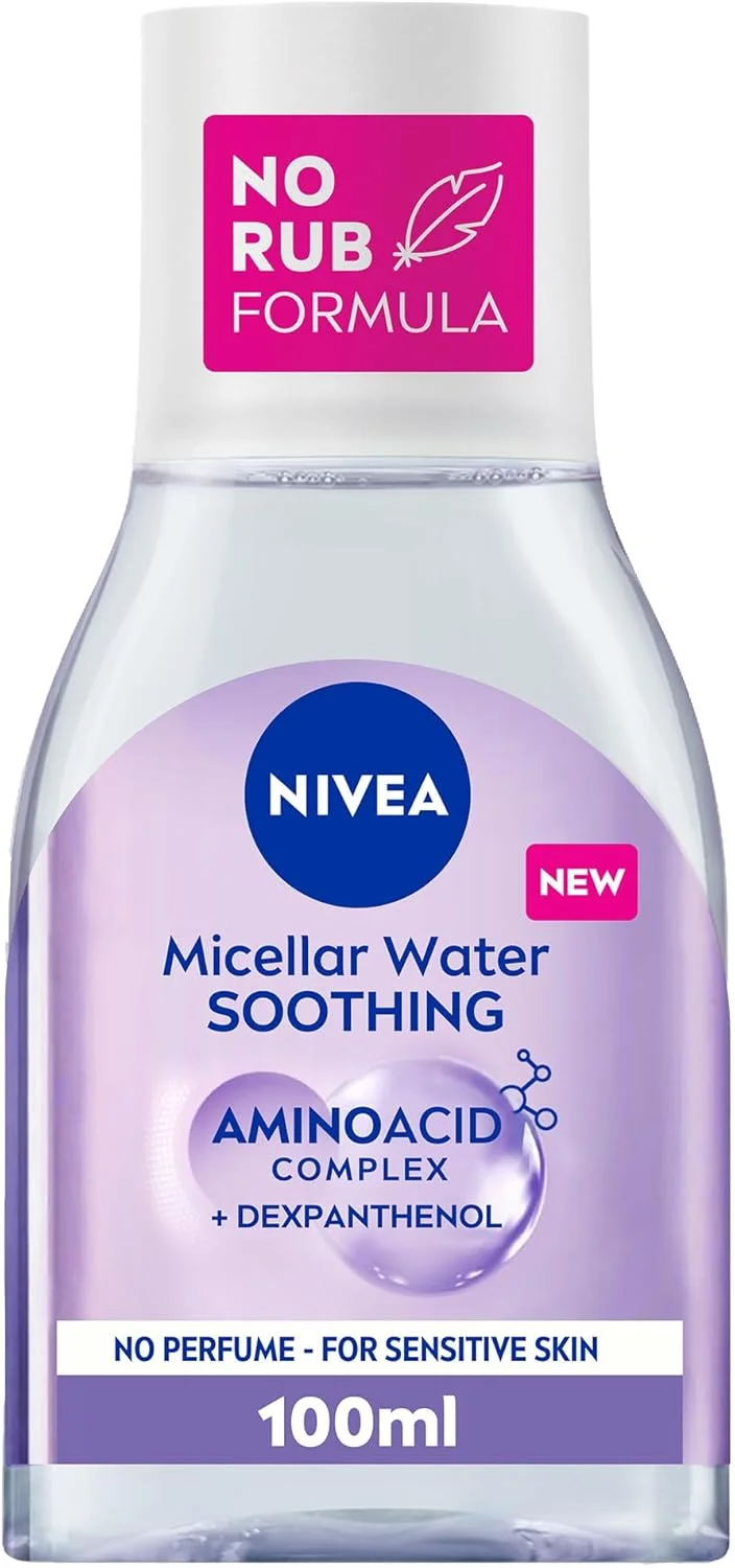 میسلار واتر صورت نیوآ، نرم کننده، پاک کننده آرایش صورت، چشم و لب، پوست حساس، 100 میلی لیتر