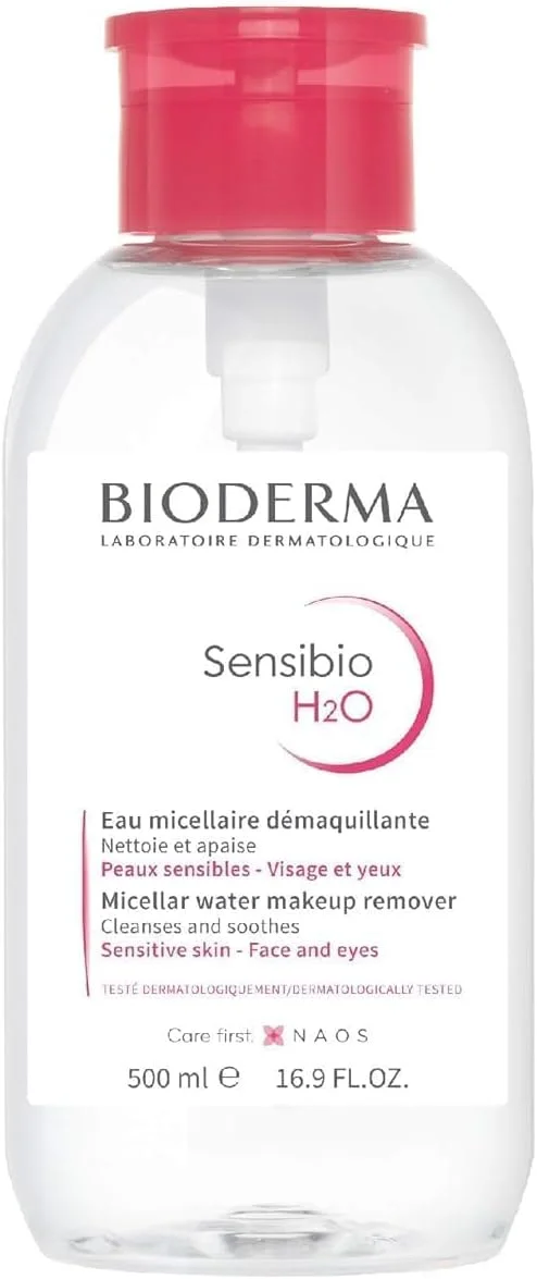 میسلار واتر پاک کننده آرایش بایودرما Sensibio H2O، ۵۰۰ میلی لیتر با پمپ
