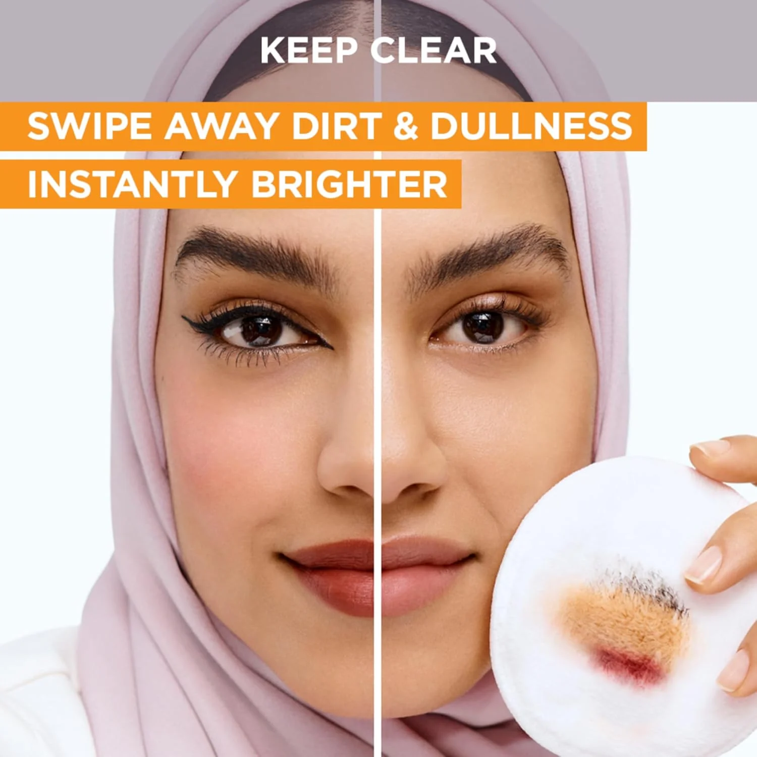 آب پاک کننده میسلار حاوی ویتامین C گارنیه Skinactive، روشن کننده ملایم - پاک کننده آرایش 400 میلی لیتر، فاقد تست حیوانی، فاقد الکل، فاقد چربی، فاقد پارابن، فاقد سولفات