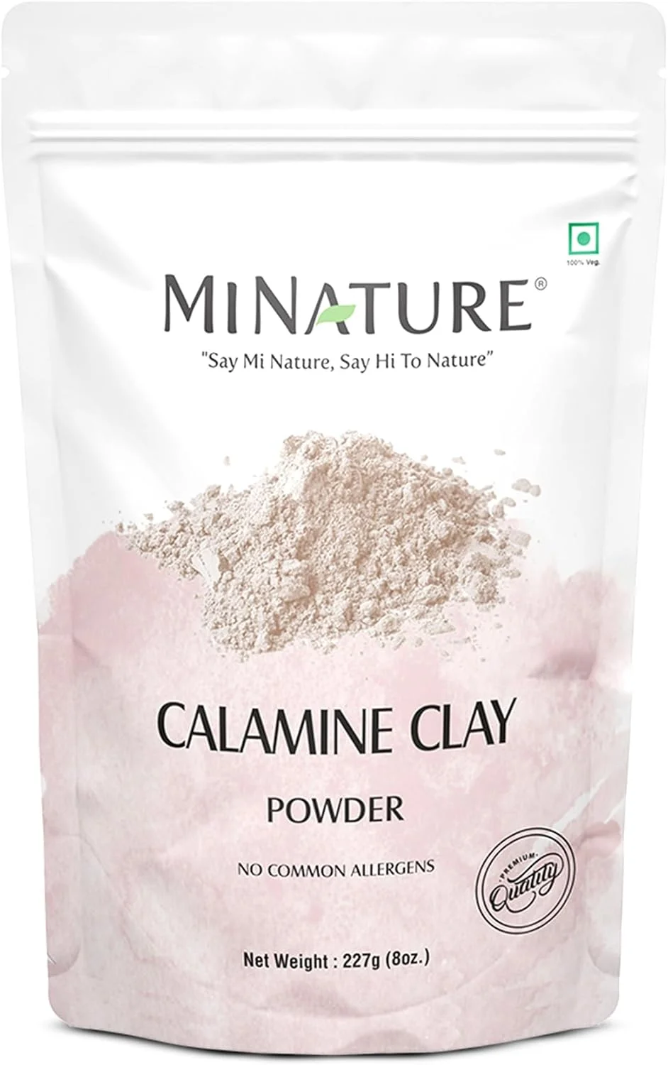 خاک کلامین از mi nature | برای داشتن پوستی جوان تر و سم زدایی پوست | 227 گرم | ماسک پاک کننده صورت | قابل استفاده برای ساخت ماسک، کرم، اسکراب، توپ حمام، شستشوی بدن و صابون