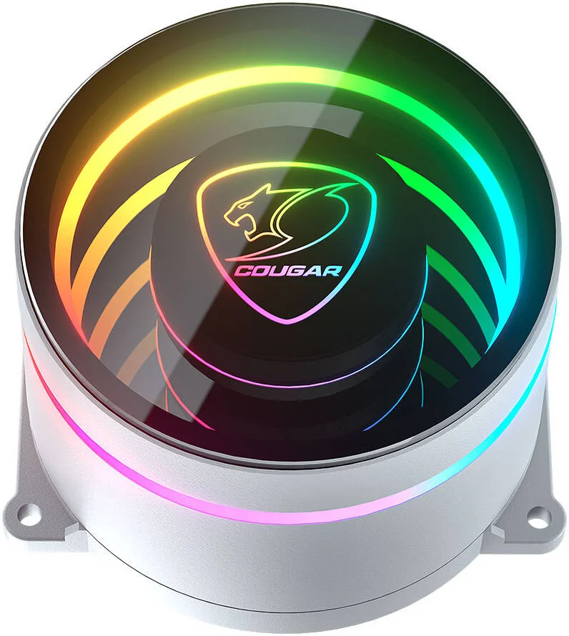 خنک کننده مایع پردازنده Cougar Poseidon Elite aRGB AIO، طول رادیاتور 360 میلی‌متر، صفحه سرد مسی، سرعت پمپ 2700 دور در دقیقه، فن 120 میلی‌متری، سرعت فن 2200 دور در دقیقه، جریان هوای 62.53 CFM، سفید | 3MPSD360.0002