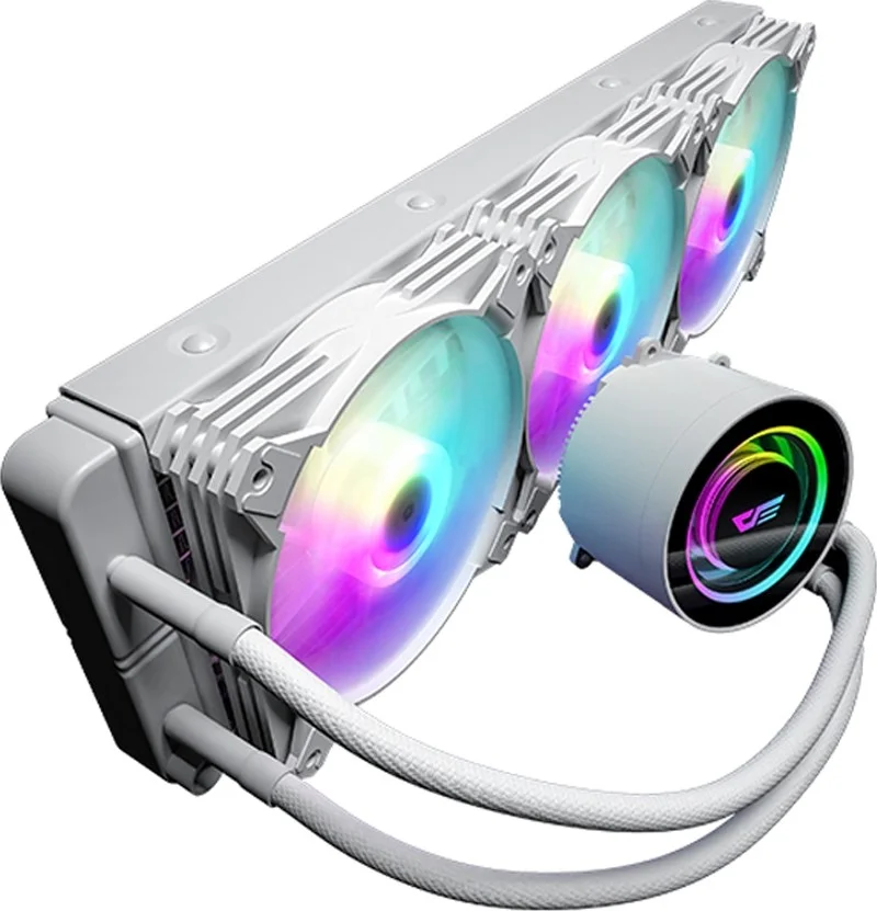 خنک کننده مایع پردازنده DarkFlash Aigo Twister DX240 White ARGB All-in-One 240mm با فن RGB آدرس پذیر - سفید | DF-DX240-W خنک کننده مایع پردازنده DarkFlash Aigo Twister DX240 White ARGB All-in-One 240mm با فن RGB آدرس پذیر - سفید | DF-DX240-W