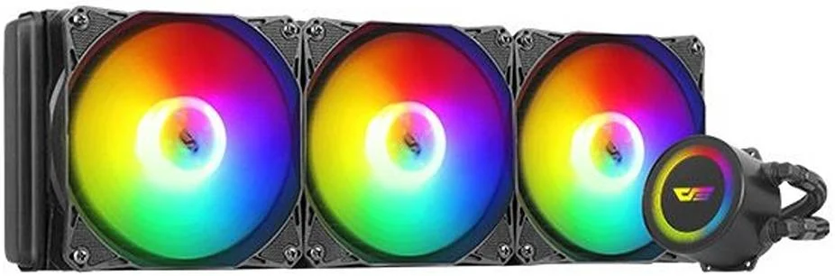 خنک کننده مایع پردازنده Darkflash AURA DA360، فن های 120 میلی متری PWD، سرعت فن 900~1800 دور در دقیقه، سرعت پمپ 2500 دور در دقیقه، پمپ آب HQ، کف مسی پهن، بلبرینگ هیدرولیک، مشکی | DA360-B