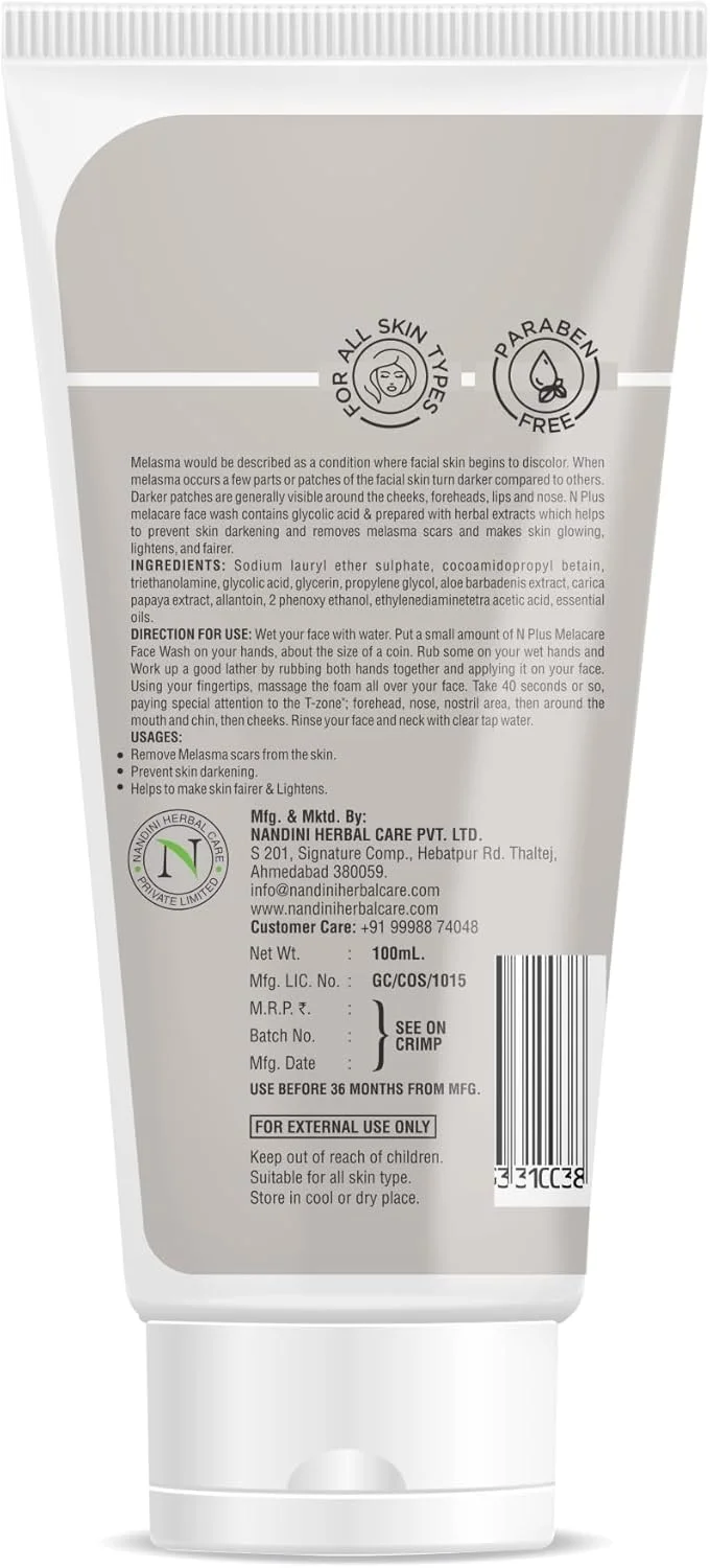 شوینده صورت N Plus Professional Melacare - برای درمان ملاسما - 100 میلی لیتر