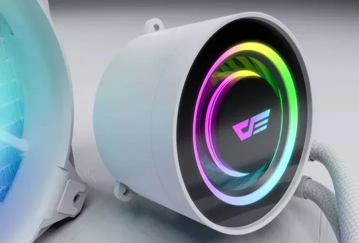 خنک کننده مایع پردازنده DarkFlash Twister DX120 ARGB LED 120mm - سفید | DX-120WH