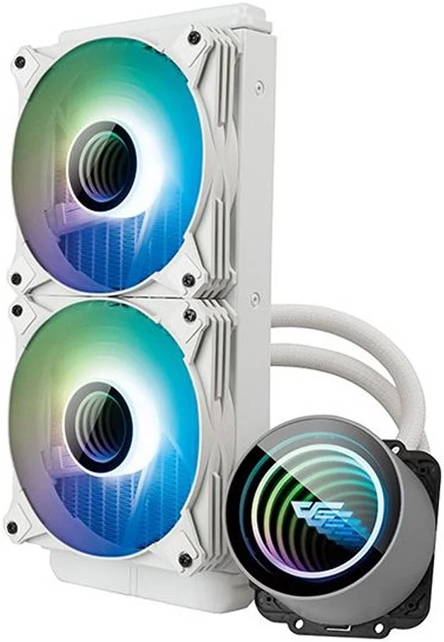 خنک کننده مایع پردازنده darkFlash Twister DXV2 240، فن های PWM 120 میلی متری، سرعت فن 800 تا 1800 دور در دقیقه، پمپ 2700 دور در دقیقه، توان 12 ولت، بلوک آب لوله دوتایی، پشتیبانی از همگام سازی نور ARGB، سفید | DXV2 240-W خنک کننده مایع پردازنده darkFlash Twister DXV2 240، فن های PWM 120 میلی متری، سرعت فن 800 تا 1800 دور در دقیقه، پمپ 2700 دور در دقیقه، توان 12 ولت، بلوک آب لوله دوتایی، پشتیبانی از همگام سازی نور ARGB، سفید | DXV2 240-W