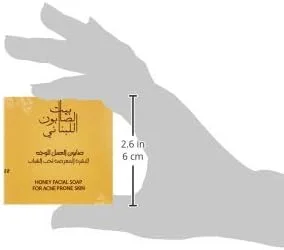صابون صورت عسل بیت الصابون اللبنانی برای پوست های مستعد آکنه، 120 گرم