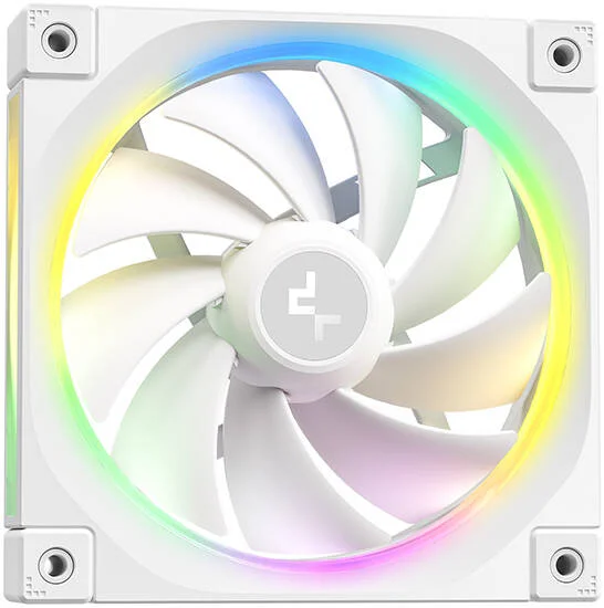 خنک کننده مایع پردازنده دیپ کول LQ360 AIO، نمایشگر LCD، رادیاتور 360 میلی‌متری، سرعت فن 2400 دور در دقیقه، جریان هوای فن 72.04 CFM، نوع بلبرینگ هیدرودینامیکی، فناوری ضد نشت، سفید | R-LQ360-WHDSMC-G-1