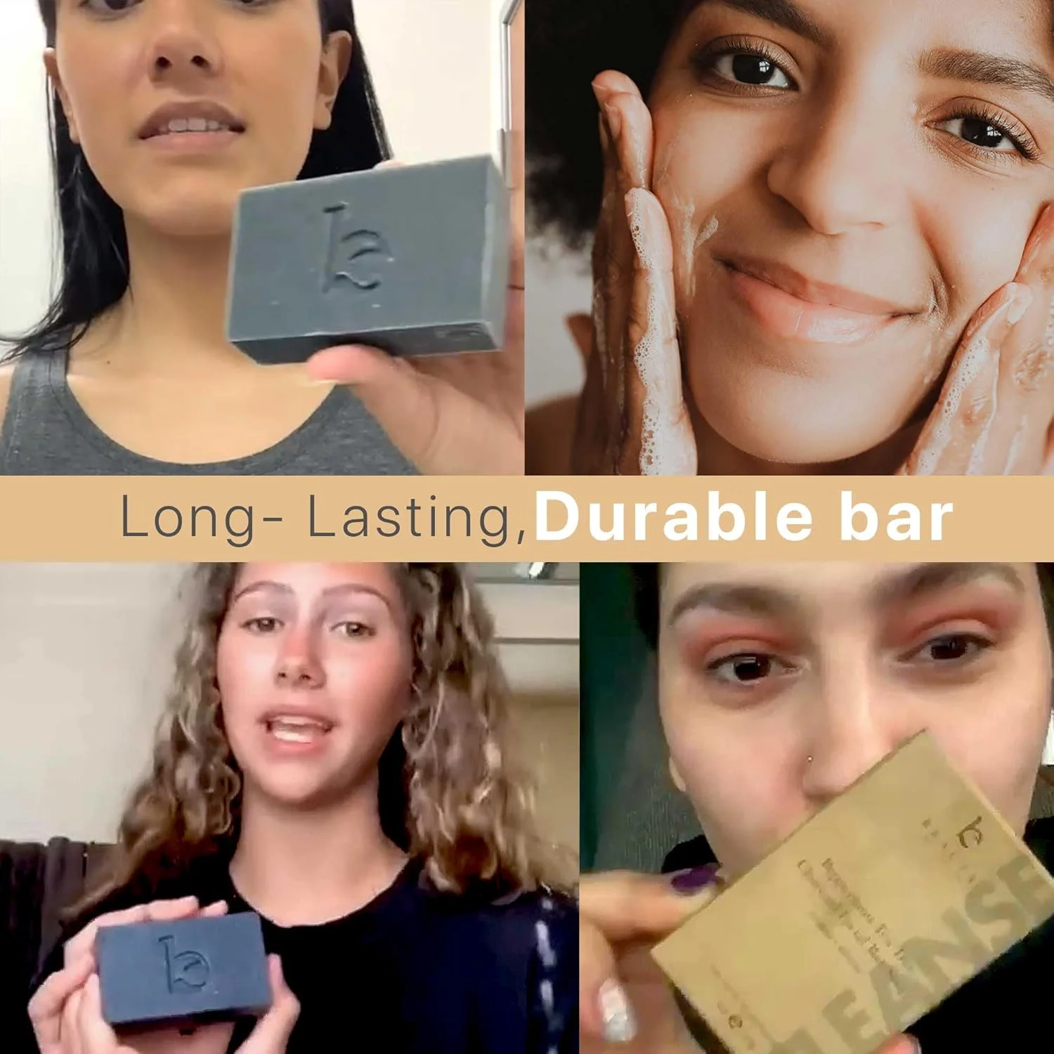 صابون شستشوی صورت زغالی Beauty by Earth - صابون نعناع و درخت چای برای پوست چرب، پاک کننده صورت، پاک کننده آکنه، شستشوی صورت آکنه، مناسب آقایان و بانوان