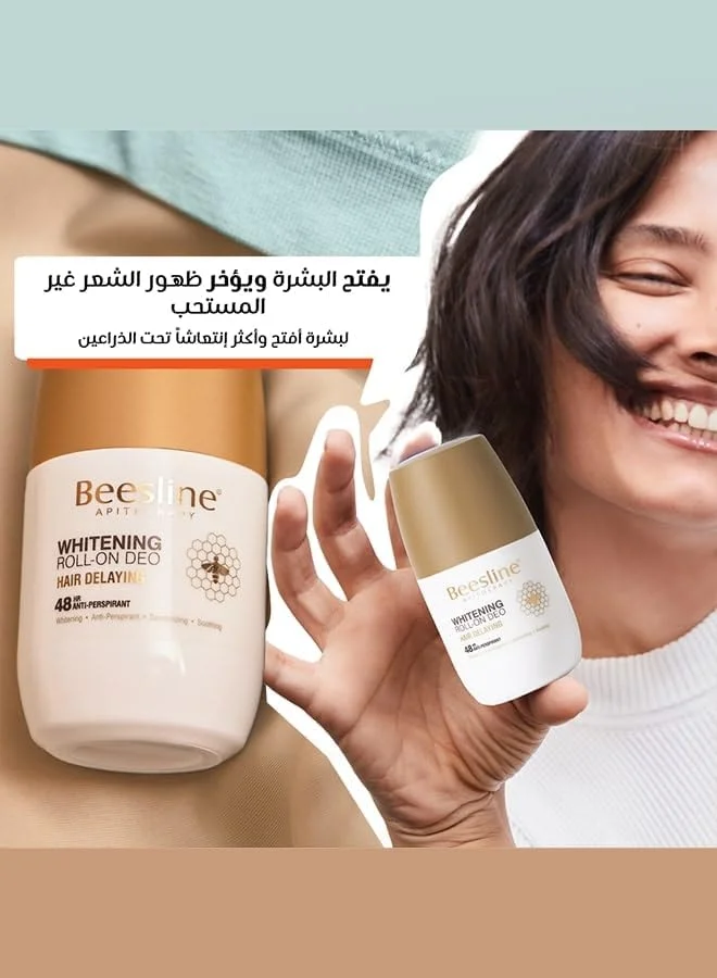 رول ضد تعریق روشن کننده و کند کننده رشد مو Beesline، فرمول 5 در 1، 50 میلی لیتر