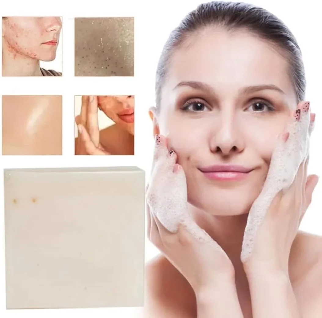 نیکیتا.ویوی صابون شیر برنج 4 عددی (4x65 گرم)، صابون دست ساز برنج تایلندی، صابون برنج برای تمیز کردن صورت و بدن، مرطوب کننده ملایم، پاک کننده عمیق پوست صورت، شامپو بار پروتئینی آب برنج