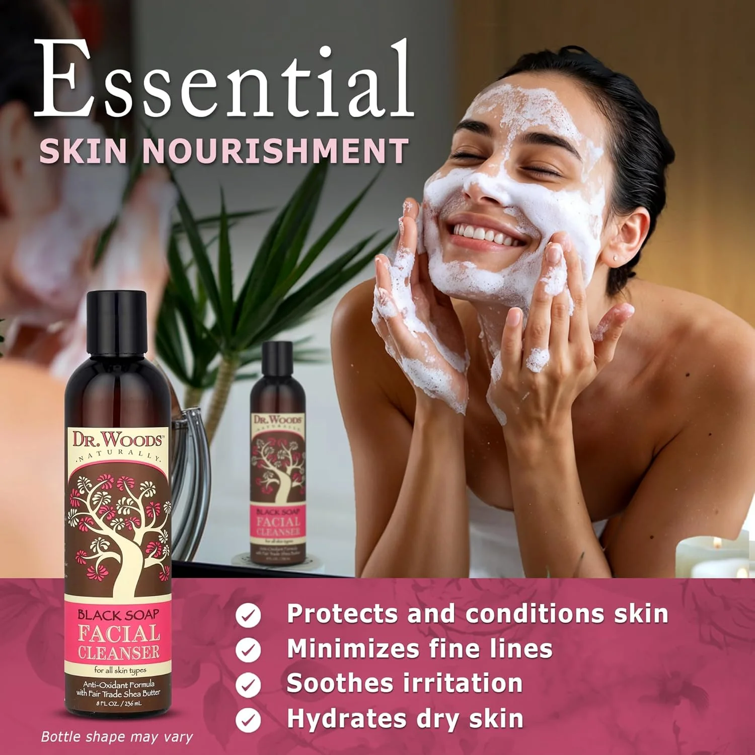 دکتر وودز، پاک کننده صورت بلک سوپ، 236 میلی لیتر