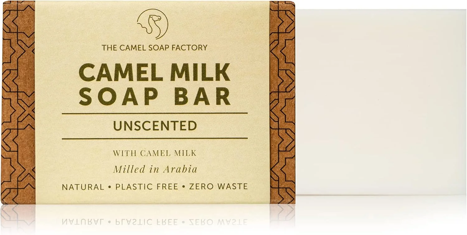 صابون طبیعی کارخانه صابون شتر، مجموعه طبیعی سدو، 140 گرم صابون سه بار آسیاب شده روزانه بدون پارابن با شیر تازه شتر، بدون عطر