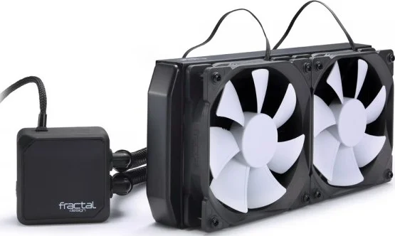 خنک کننده آبی Fractal Design Kelvin S24، فن 2000 دور در دقیقه، جریان هوای 87.6CFM، بلبرینگ سرامیکی، کنترل PWM، مشکی | FD-WCU-KELVIN-S24-BK