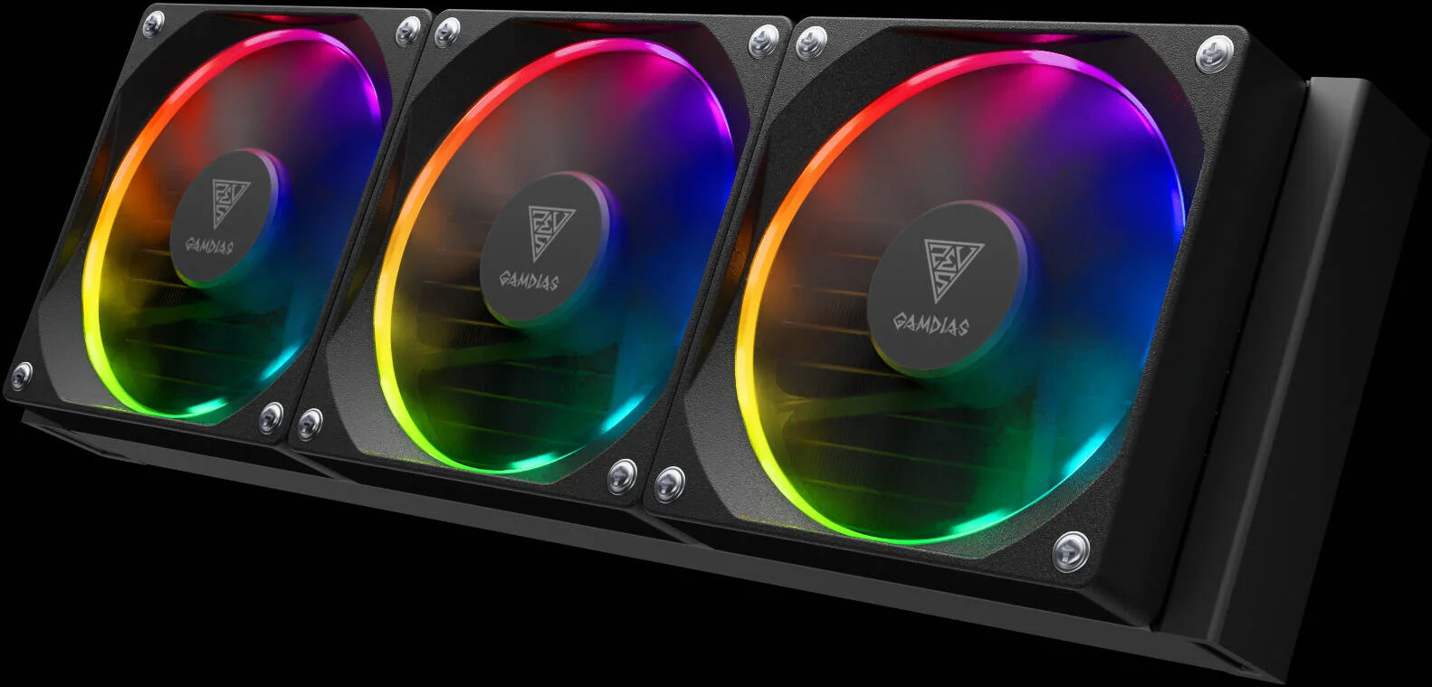 خنک کننده مایع پردازنده GAMDIAS Chione M4-360، نمایشگر LCD 2.1 اینچی، همگام سازی ARGB با مادربرد، فشار هوای 2.37 mmH2O، ولتاژ فن 12 ولت (فن) / 5 ولت (LED)، جریان هوای 69.01 CFM، مشکی | CHIONE M4-360