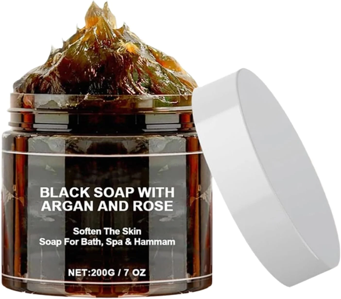صابون بلدی سیاه مراکشی، صابون سیاه مراکشی برای حمام اسپا، صابون سیاه لایه بردار طبیعی با آرگان، پاک کننده عمیق و مرطوب کننده برای صورت و بدن، مناسب برای انواع پوست