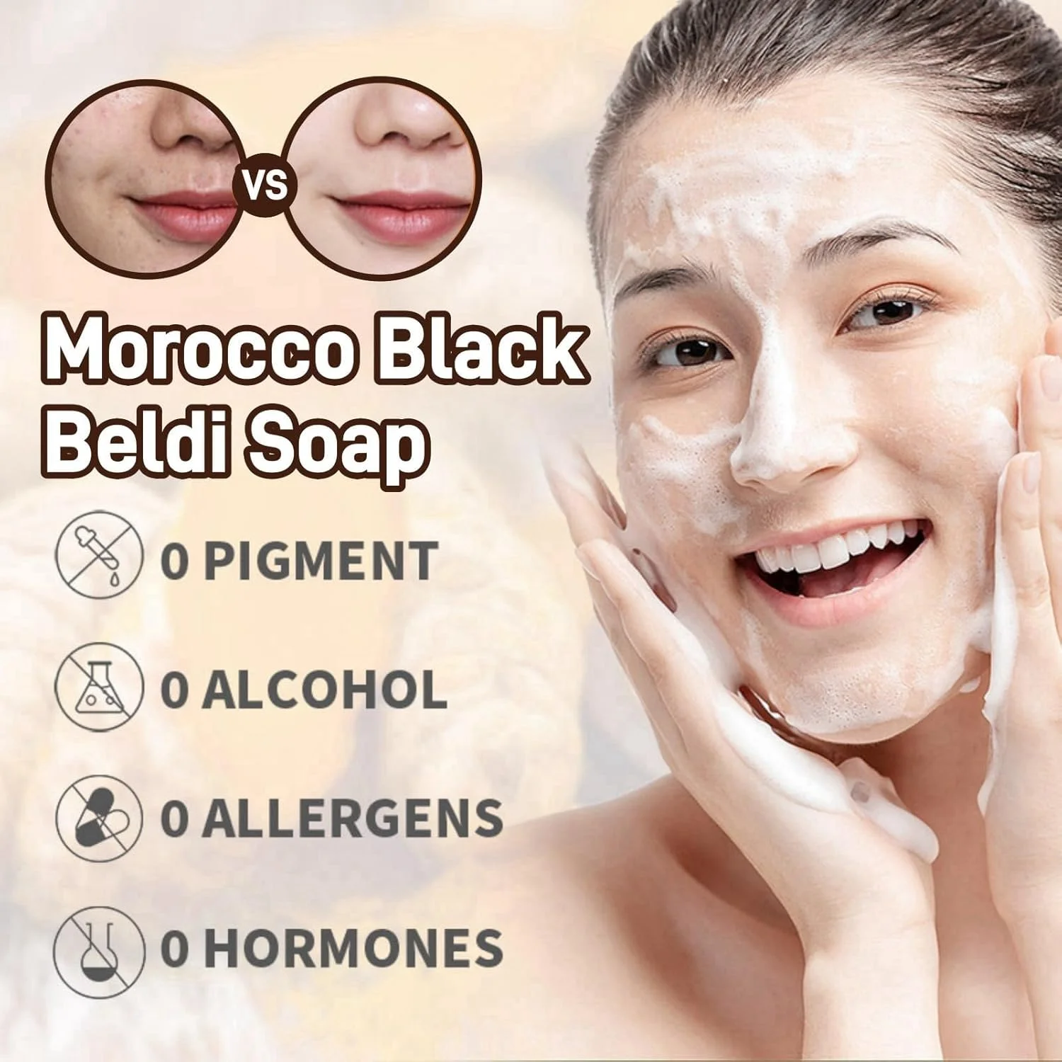 صابون بلدی سیاه مراکشی، صابون سیاه مراکشی برای حمام اسپا، صابون سیاه لایه بردار طبیعی با آرگان، پاک کننده عمیق و مرطوب کننده برای صورت و بدن، مناسب برای انواع پوست