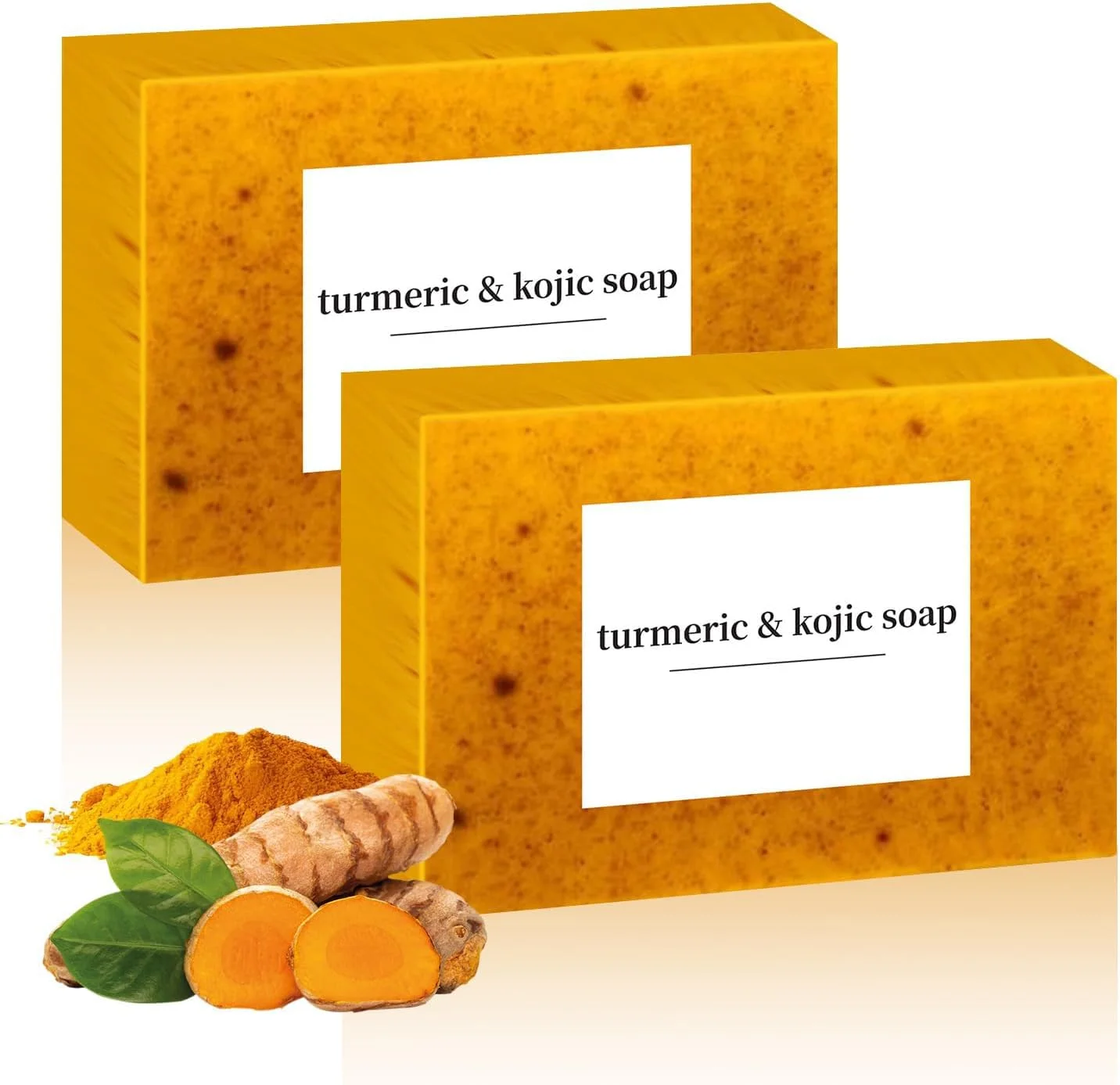 صابون زردچوبه و لیمو کوجیک، صابون زردچوبه برای صورت و بدن، صابون دست ساز طبیعی زردچوبه برای انواع پوست (2 عدد)