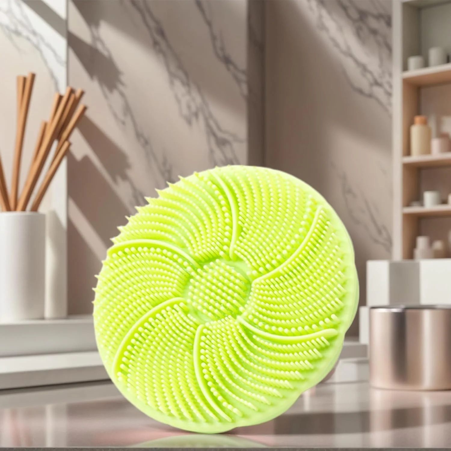 برس پاک کننده صورت سیلیکونی نرم طرح گل - لایه بردار ملایم و ماساژور صورت برای پاکسازی عمیق، ابزار زیبایی ضد آب برس پاک کننده صورت سیلیکونی نرم طرح گل - لایه بردار ملایم و ماساژور صورت برای پاکسازی عمیق، ابزار زیبایی ضد آب