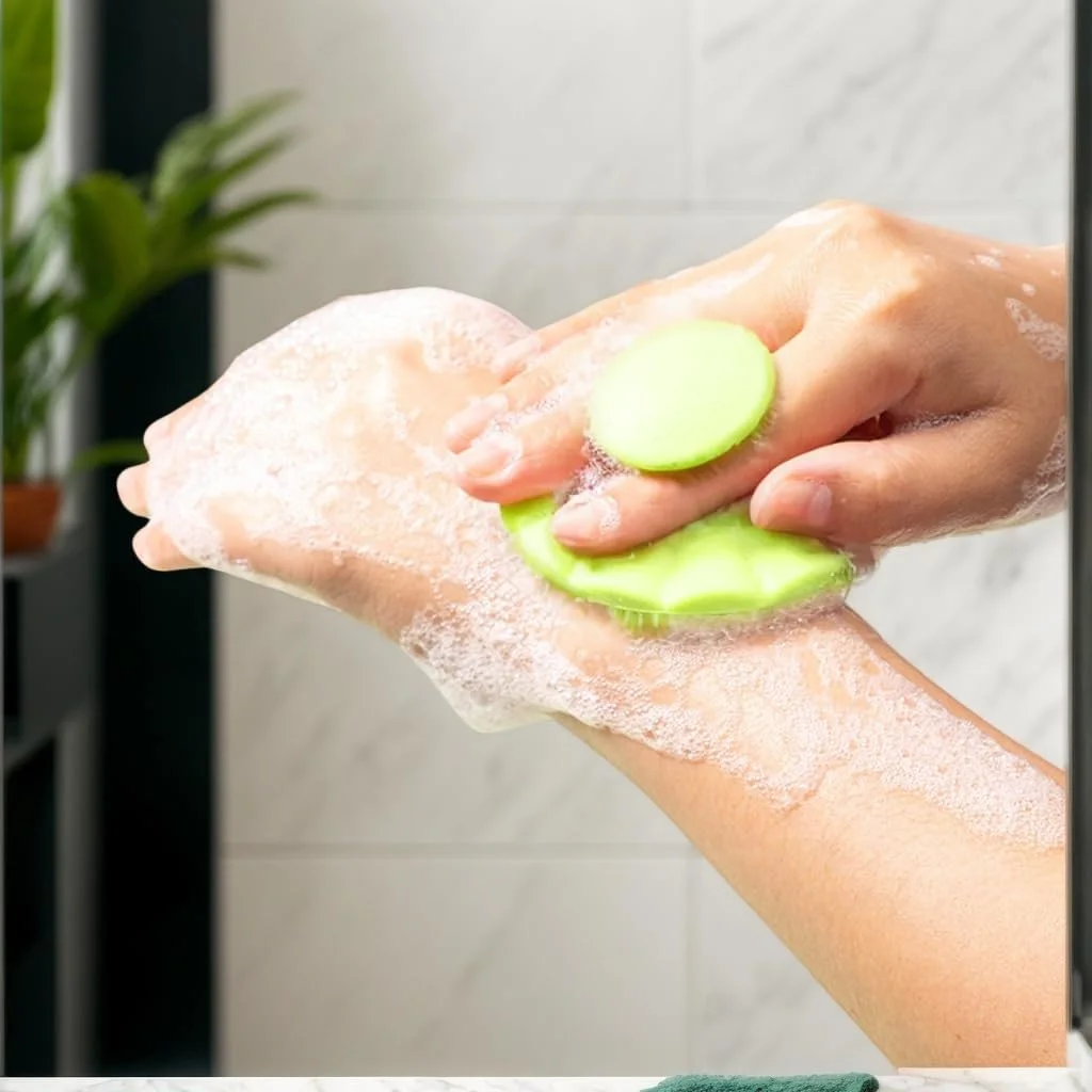 برس پاک کننده صورت سیلیکونی نرم طرح گل - لایه بردار ملایم و ماساژور صورت برای پاکسازی عمیق، ابزار زیبایی ضد آب برس پاک کننده صورت سیلیکونی نرم طرح گل - لایه بردار ملایم و ماساژور صورت برای پاکسازی عمیق، ابزار زیبایی ضد آب